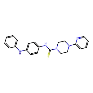 N-(4-anilinophenyl)-4-pyridin-2-ylpiperazine-1-carbothioamide structure