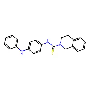 N-(4-anilinophenyl)-3,4-dihydro-1H-isoquinoline-2-carbothioamide structure