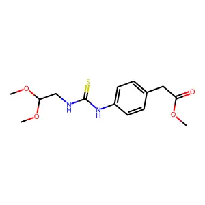 Methyl (4-{[(2,2-dimethoxyethyl)carbamothioyl]amino}phenyl)acetate structure