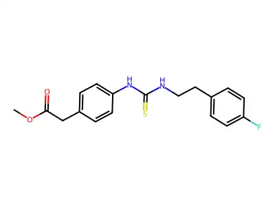 Methyl [4-({[2-(4-fluorophenyl)ethyl]carbamothioyl}amino)phenyl]acetate structure