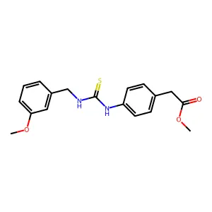 Methyl (4-{[(3-methoxybenzyl)carbamothioyl]amino}phenyl)acetate structure