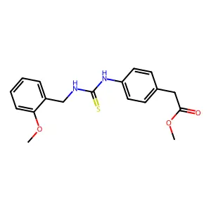Methyl (4-{[(2-methoxybenzyl)carbamothioyl]amino}phenyl)acetate structure