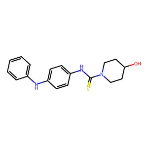 N-(4-anilinophenyl)-4-hydroxypiperidine-1-carbothioamide structure