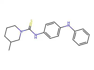 3-methyl-N-[4-(phenylamino)phenyl]piperidine-1-carbothioamide structure