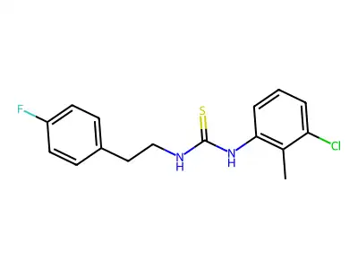 1-(3-Chloro-2-methylphenyl)-3-[2-(4-fluorophenyl)ethyl]thiourea structure