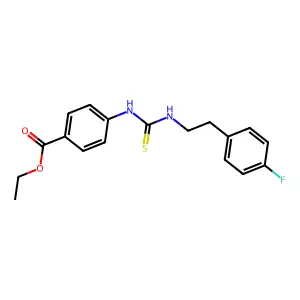 ethyl 4-[2-(4-fluorophenyl)ethylcarbamothioylamino]benzoate structure