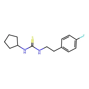 1-Cyclopentyl-3-[2-(4-fluorophenyl)ethyl]thiourea structure