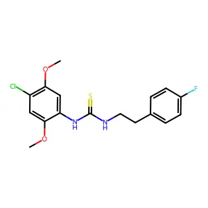 1-(4-Chloro-2,5-dimethoxyphenyl)-3-[2-(4-fluorophenyl)ethyl]thiourea structure