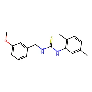 N-(2,5-dimethylphenyl)-N'-(3-methoxybenzyl)thiourea structure