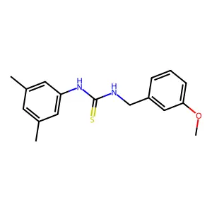 N-(3,5-dimethylphenyl)-N'-(3-methoxybenzyl)thiourea structure