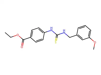 Ethyl 4-{[(3-methoxybenzyl)carbamothioyl]amino}benzoate structure