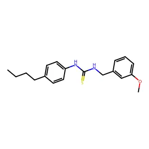 N-(4-butylphenyl)-N'-(3-methoxybenzyl)thiourea structure