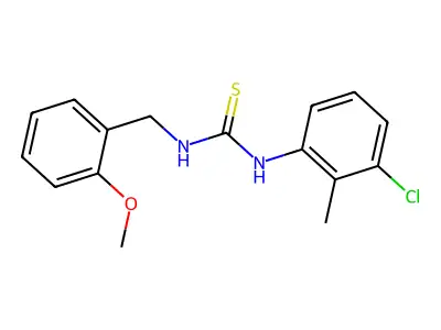 1-(3-Chloro-2-methylphenyl)-3-(2-methoxybenzyl)thiourea structure