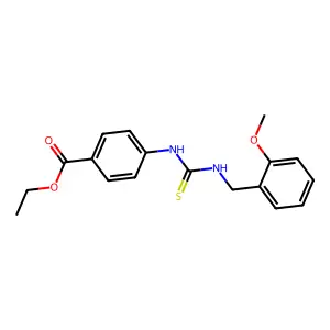 Ethyl 4-{[(2-methoxybenzyl)carbamothioyl]amino}benzoate structure