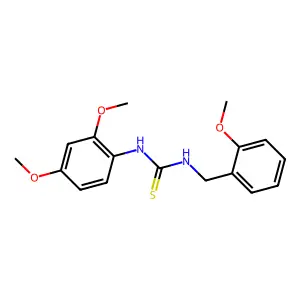 N-(2,4-dimethoxyphenyl)-N'-(2-methoxybenzyl)thiourea structure