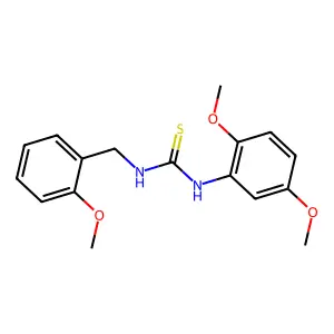 N-(2,5-dimethoxyphenyl)-N'-(2-methoxybenzyl)thiourea structure