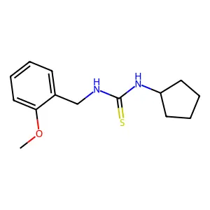 N-cyclopentyl-N'-(2-methoxybenzyl)thiourea structure