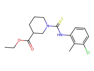 Ethyl 1-[(3-chloro-2-methylphenyl)carbamothioyl]piperidine-3-carboxylate structure