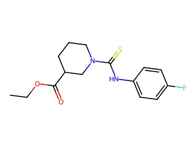 Ethyl 1-[(4-fluorophenyl)carbamothioyl]piperidine-3-carboxylate structure