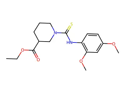 Ethyl 1-[(2,4-dimethoxyphenyl)carbamothioyl]piperidine-3-carboxylate structure