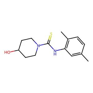 N-(2,5-dimethylphenyl)-4-hydroxypiperidine-1-carbothioamide structure