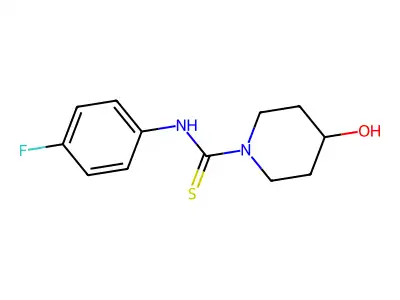 N-(4-fluorophenyl)-4-hydroxypiperidine-1-carbothioamide structure