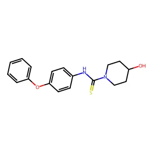 4-hydroxy-N-(4-phenoxyphenyl)piperidine-1-carbothioamide structure