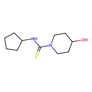 N-cyclopentyl-4-hydroxypiperidine-1-carbothioamide structure