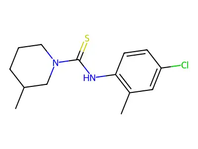 N-(4-chloro-2-methylphenyl)-3-methylpiperidine-1-carbothioamide structure
