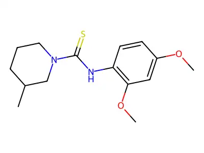 N-(2,4-dimethoxyphenyl)-3-methylpiperidine-1-carbothioamide structure