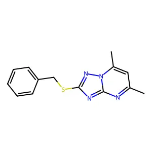 2-Benzylsulfanyl-5,7-dimethyl-[1,2,4]triazolo[1,5-a]pyrimidine structure