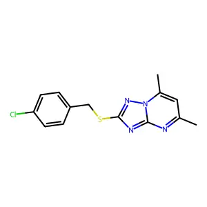4-Chlorobenzyl 5,7-dimethyl[1,2,4]triazolo[1,5-a]pyrimidin-2-yl sulfide structure