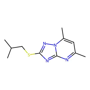 5,7-Dimethyl-2-((2-methylpropyl)thio)(1,2,4)triazolo(1,5-a)pyrimidine structure