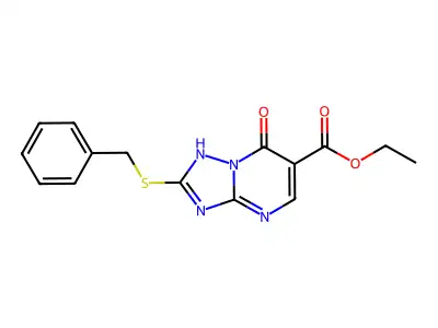 ethyl 2-benzylsulfanyl-7-oxo-1H-[1,2,4]triazolo[1,5-a]pyrimidine-6-carboxylate structure