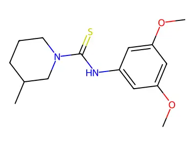 N-(3,5-dimethoxyphenyl)-3-methylpiperidine-1-carbothioamide structure