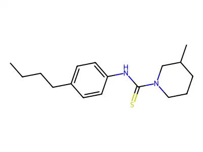 N-(4-butylphenyl)-3-methylpiperidine-1-carbothioamide structure