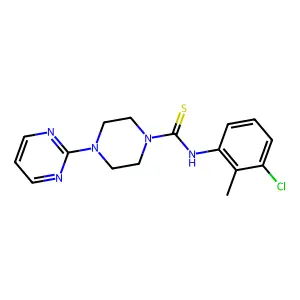 N-(3-chloro-2-methylphenyl)-4-(pyrimidin-2-yl)piperazine-1-carbothioamide structure