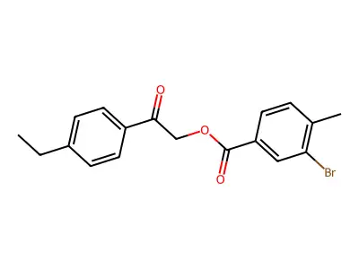 2-(4-Ethylphenyl)-2-oxoethyl 3-bromo-4-methylbenzoate structure