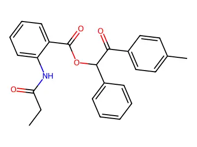 2-(4-Methylphenyl)-2-oxo-1-phenylethyl 2-(propionylamino)benzoate structure