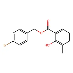 (4-Bromophenyl)methyl 2-hydroxy-3-methylbenzoate structure