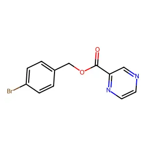 (4-Bromophenyl)methyl pyrazine-2-carboxylate structure