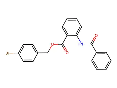 4-Bromobenzyl 2-(benzoylamino)benzoate structure