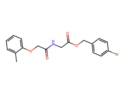 (4-Bromophenyl)methyl 2-[[2-(2-methylphenoxy)acetyl]amino]acetate structure