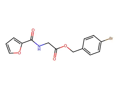 (4-Bromophenyl)methyl 2-(furan-2-carbonylamino)acetate structure