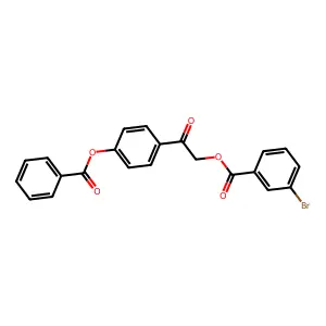 2-[4-(Benzoyloxy)phenyl]-2-oxoethyl 3-bromobenzoate structure