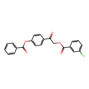 2-[4-(Benzoyloxy)phenyl]-2-oxoethyl 3-chlorobenzoate structure