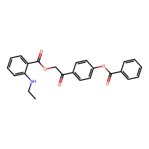 2-[4-(Benzoyloxy)phenyl]-2-oxoethyl 2-(ethylamino)benzoate structure