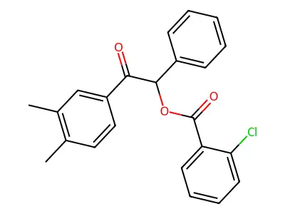 2-(3,4-Dimethylphenyl)-2-oxo-1-phenylethyl 2-chlorobenzoate structure