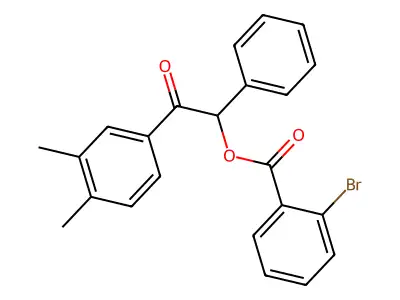2-(3,4-Dimethylphenyl)-2-oxo-1-phenylethyl 2-bromobenzoate structure