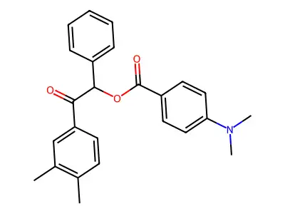 2-(3,4-Dimethylphenyl)-2-oxo-1-phenylethyl 4-(dimethylamino)benzoate structure